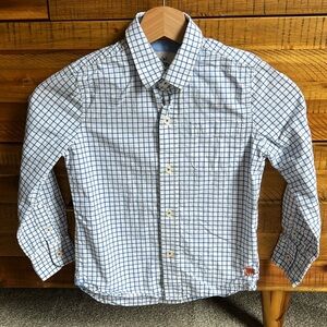 Mini Boden Boys Kids Checkered Shirt - Blue and White